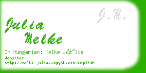 julia melke business card